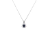 Gold pendant with sapphire and diamonds
