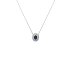 Gold pendant with sapphire and diamonds