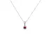 Ruby pendant with white gold diamonds