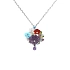 Gold Pendant Semi precious stones and Diamonds