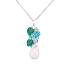 Gold Pendant Semi precious stones and Diamonds