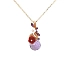 Gold Pendant Semi precious stones and Diamonds