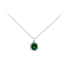 Gold Pendant with Emerald and Diamonds