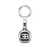Silver Zancan Bugatti key ring with leather P002-GR