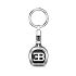 Silver Zancan Bugatti key ring with leather P002-GR