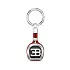 Silver Keyring Zanacn Bugatti with Leather P002-RO