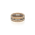 Gold ring Baraka with black diamonds AN334201