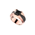 Gold Ring Zancan with Black Diamonds