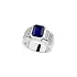 Golden Men's Ring Zancan with Sapphire