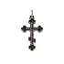 Golden Cross of Baraka with Black Diamonds