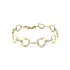 Gold Women's Bracelet Heart with Zircons