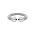 Fixed Cuff Bracelet in White Gold