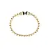 Gold Fixed Bracelet with Onyx