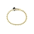Gold Ladies Bracelet with Black Stones