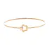 Gold Bangle Bracelet Flower