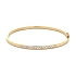 Gold Bangle Bracelet with Zircons