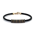 Gold Men's Leather Bracelet