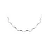 Women's White Gold Necklace with Zircons
