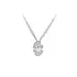 Ladies Necklace Hearts in White Gold