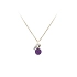 Gold Necklace with Purple Stone