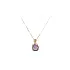 Gold Necklace with Purple Stone