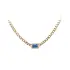 Gold Necklace with Blue Stone