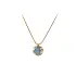 Gold Necklace with Blue Stone