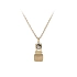 Gold Necklace with Brown Stone