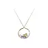 Gold Necklace with Coloured Stones