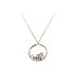 Gold Necklace with Coloured Stones