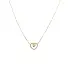 Gold Heart Necklace with Zirconias