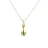 Gold Necklace with Green Stone