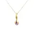 Gold Necklace with Purple Stone