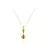 Gold Necklace with Green Stone