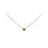 Gold Heart Necklace with Zircon