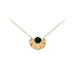 Gold Necklace with Malachite