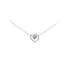 White Gold Heart Necklace with Zircons