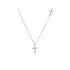 Gold Cross Necklace with Zirconias