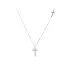 Necklace Cross with White Gold Zircons