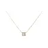 Gold Solitaire Necklace with Zircon