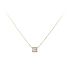 Gold Solitaire Necklace with Zircon