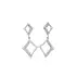 White Gold dangle earrings with Zircons