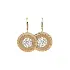 Gold dangle earrings with Zircons
