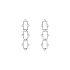 Gold dangle earrings with Zircons