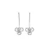 White Gold dangle earrings with Zircons