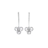 White Gold dangle earrings with Zircons