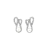 Earrings with Pearl and White Gold Zircons
