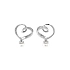 Elegant White Gold Earrings with Pearls and Zirconia