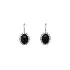 White Gold, Onyx and Zirconia in Timeless Earrings