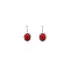 White Gold Earrings with Coral